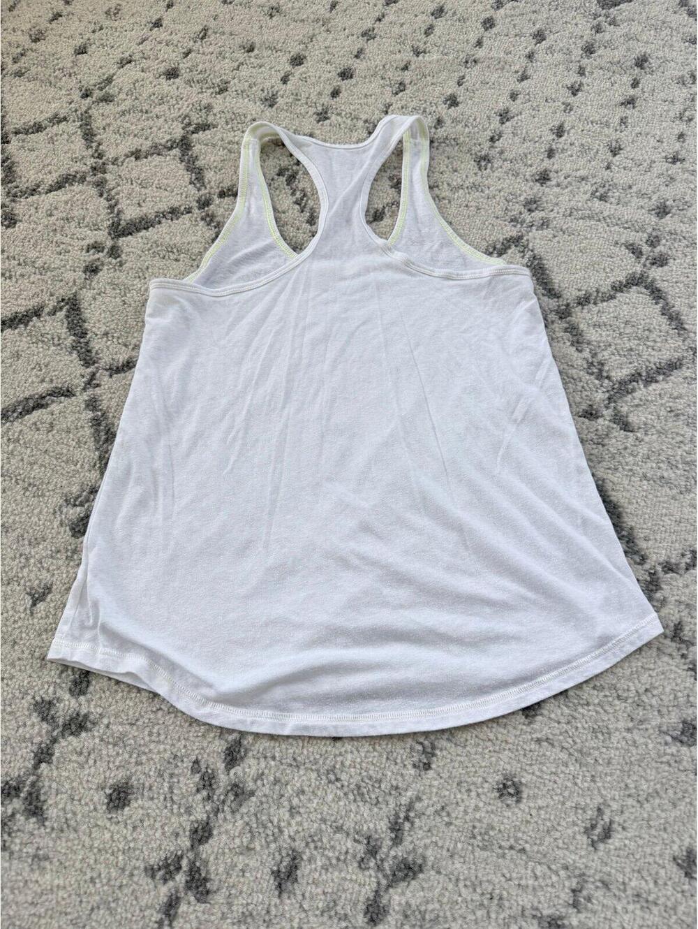 Reebok White Racerback Athletic Tank Top